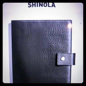 Large Shinola Tab Portfolio in Black